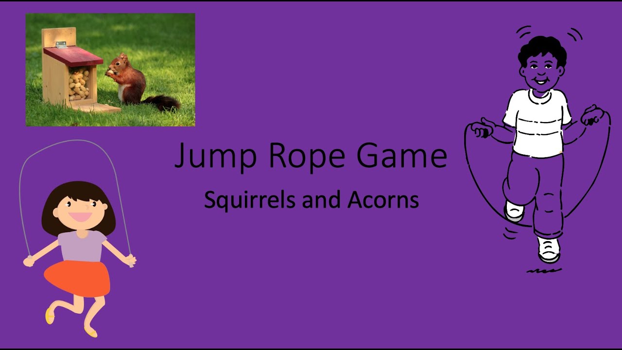 Jump Rope Game - Squirrels and Acorns - At Home PE or PE at School