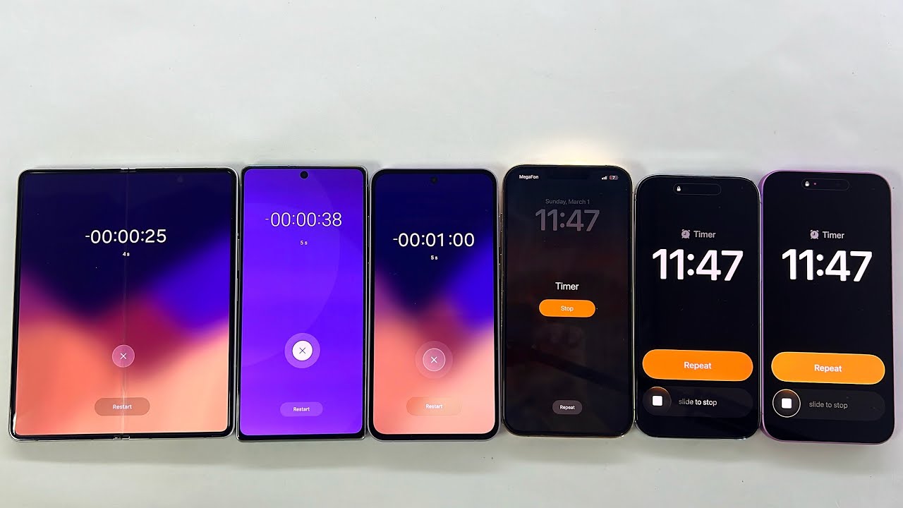 Alarm Clock + Timer Samsung Z Fold 3, Note 20, Galaxy A55, iPhone Air, iPhone 13 Pro, 16 Plus 