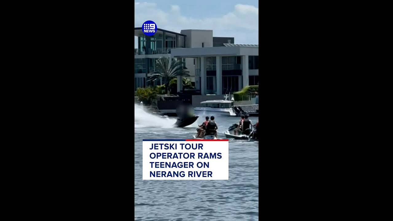 Jet ski tour operator rams teenager on Nerang River | 9 News Australia