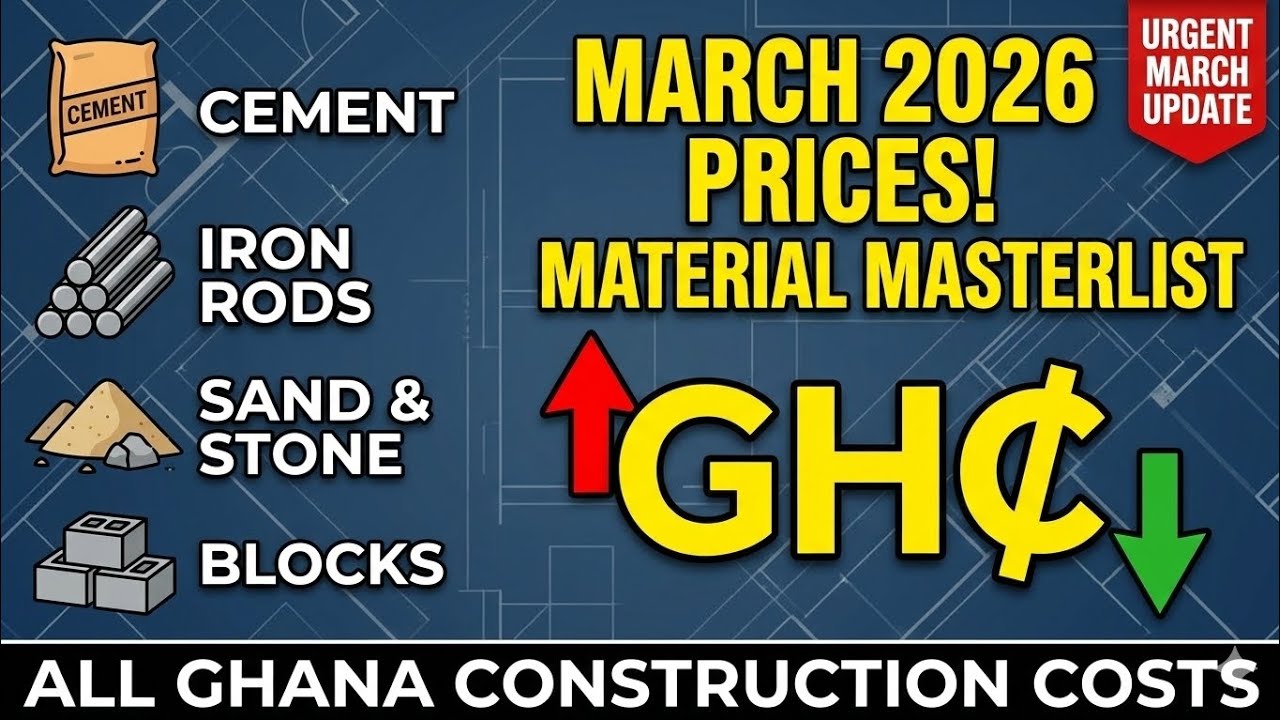 Construction Materials Prices for March in Ghana