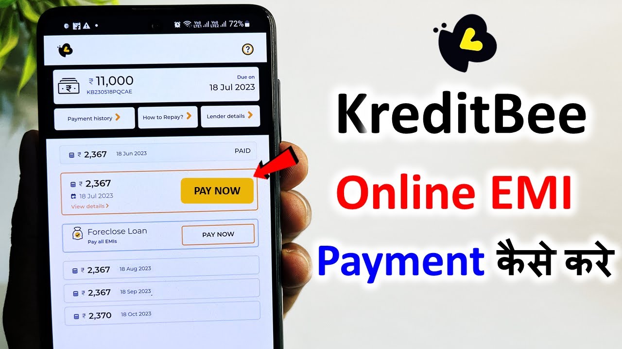 how to pay emi in kreditbee | kreditbee emi payment | kreditbee loan repayment