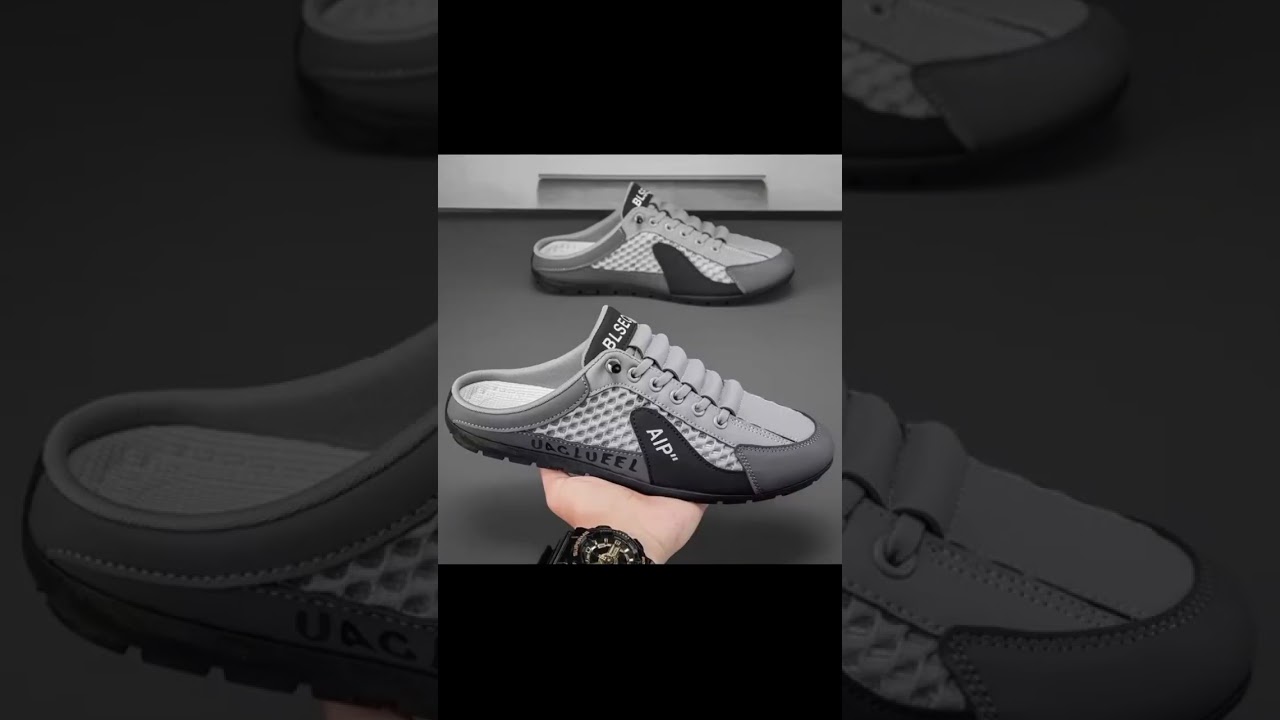 Half Slippers Driving shoes Slip On Shoes Fashion Breathable Korean Men's Casual Shoes at 69% off