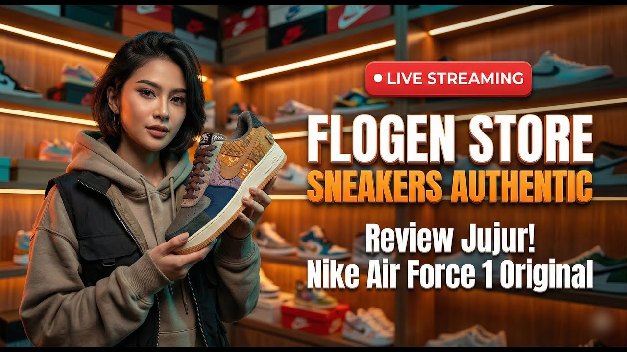 🔴 LIVE  Review Jujur Nike Air Force 1 Original: Kelebihan & Promo Hanya Di Flogen Store