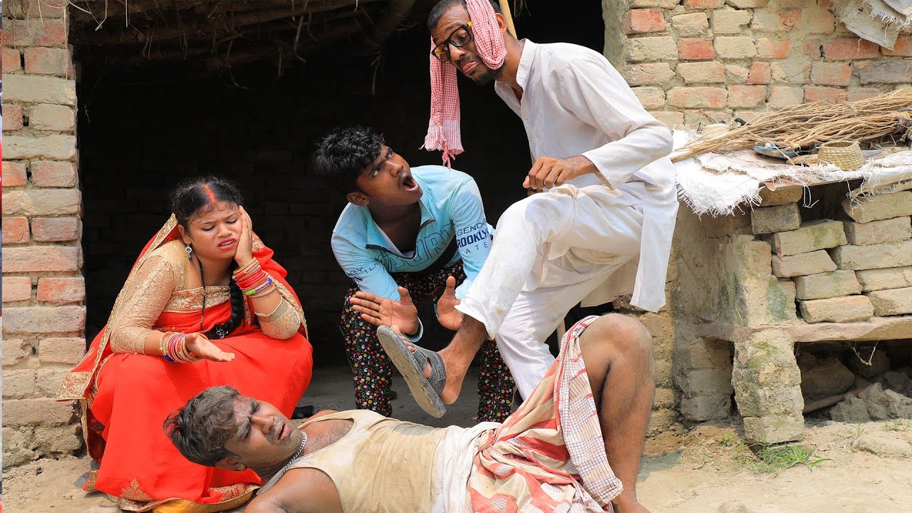 #चिरकुटवा के  घर मे शराबी  दारू पीकर  किया हंगामा, चिरकुटवा के बेटा पतोह हुआँ  परेशान||Beedi comedy