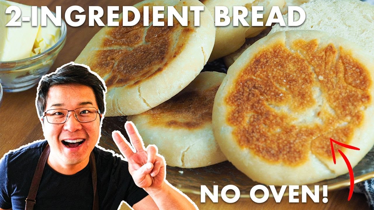 Bread Without an Oven Recipe - Only 2 Ingredients Made in PAN!
