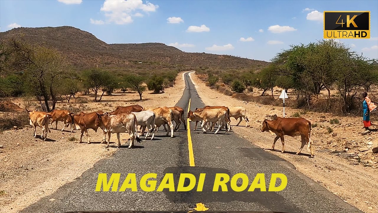 4K | Magadi Road, Kenya | Narrow With Beautiful Scenery | ASMR Driving