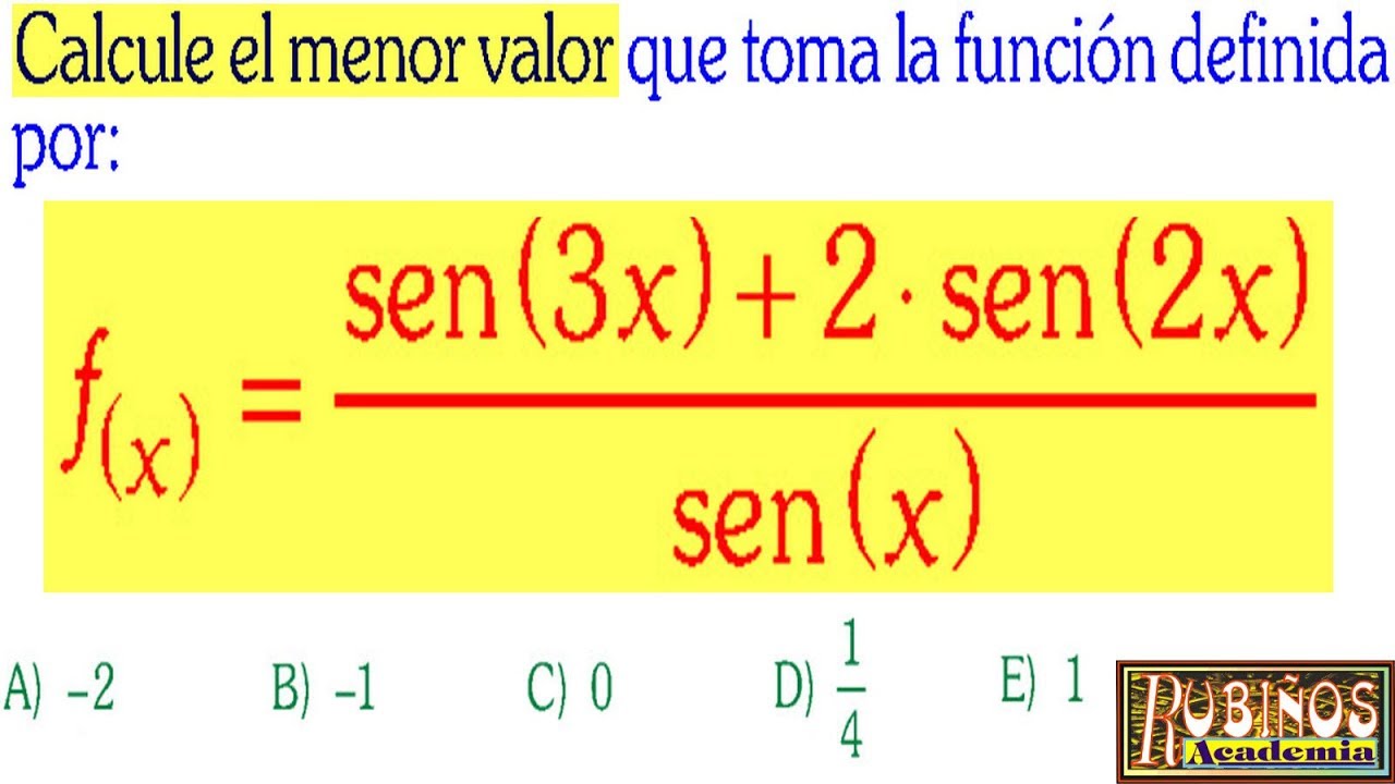 Examen de Admisión UNI 2020 Funciones Trigonométricas Trigonometría Solucionario Universidad
