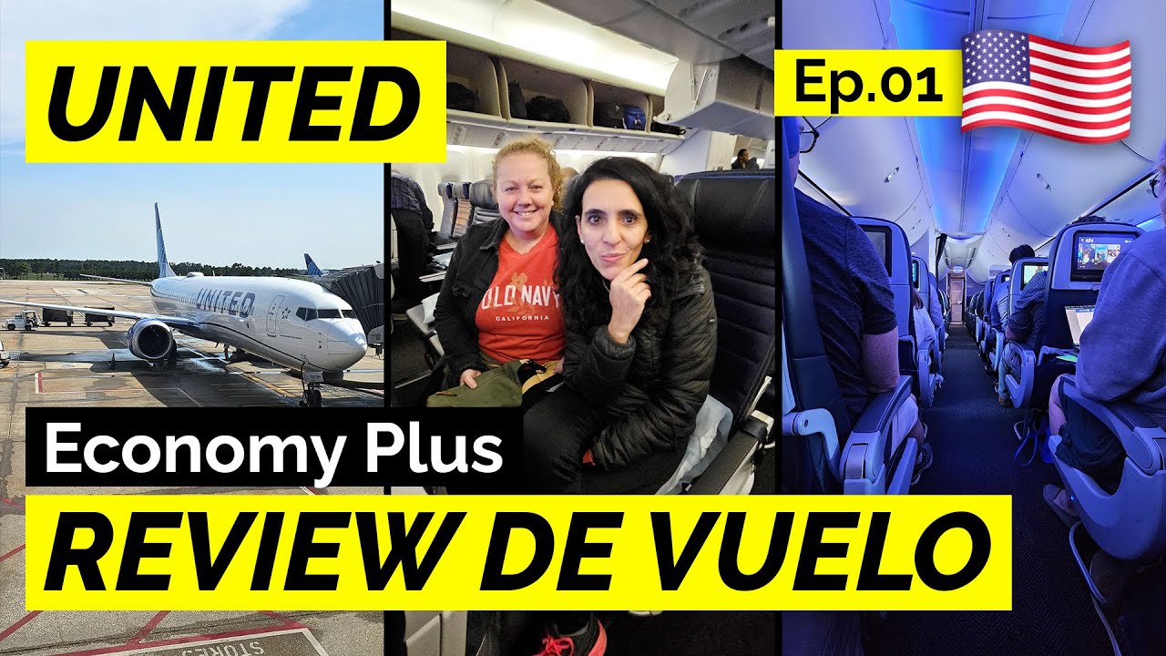 ¿Cómo es VIAJAR con UNITED AIRLINES en clase ECONOMY PLUS? ✈️ | VUELO EZE-IAH-LAX | United Club