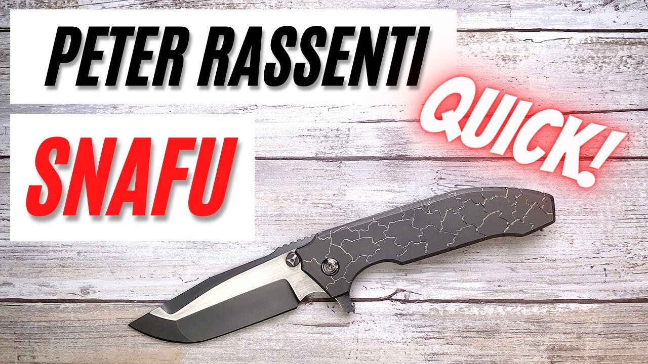 Peter Rassenti Snafu 3.5 Custom Pocketknife. Fablades Quick Review