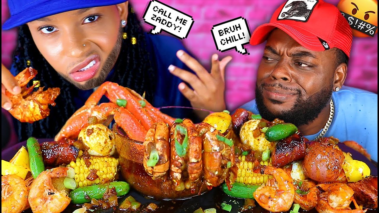 ДЕЙСТВУЯ КАК МУЖЧИНА, ШАЛУЕТ НА МУЖЕ + SEAFOOD BOIL MUKBANG 먹방 КОРОЛЕВА ЗВЕРЬ