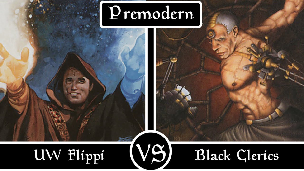 UW Flippi  vs Mono Black Clerics. Premodern MTG