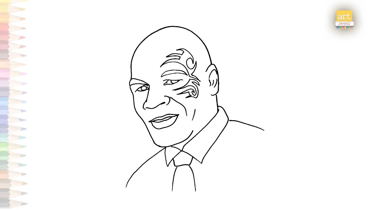 Mike Tyson drawing video | Easy drawing tutorials | How to draw Mike Tyson | #artjanag