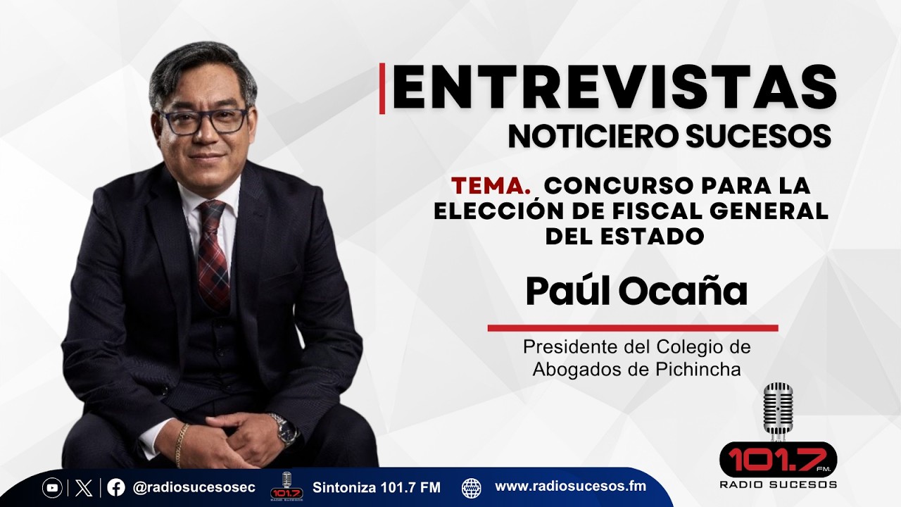 Entrevista Paúl Ocaña, Presidente del Colegio de Abogados de Pichincha