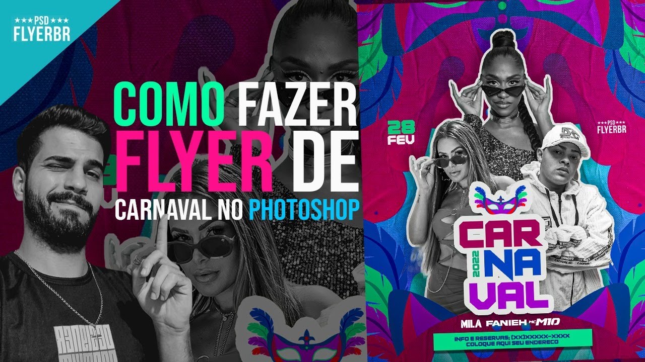 COMO FAZER FLYER CARNAVAL NO PHOTOSHOP
