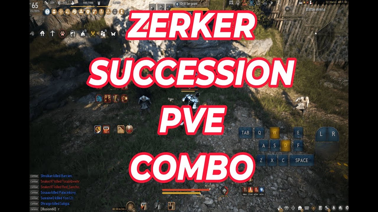 BDO SUCC ZERKER PVE COMBO GUIDE! || JUST FOR YOU TOUBALLA :)