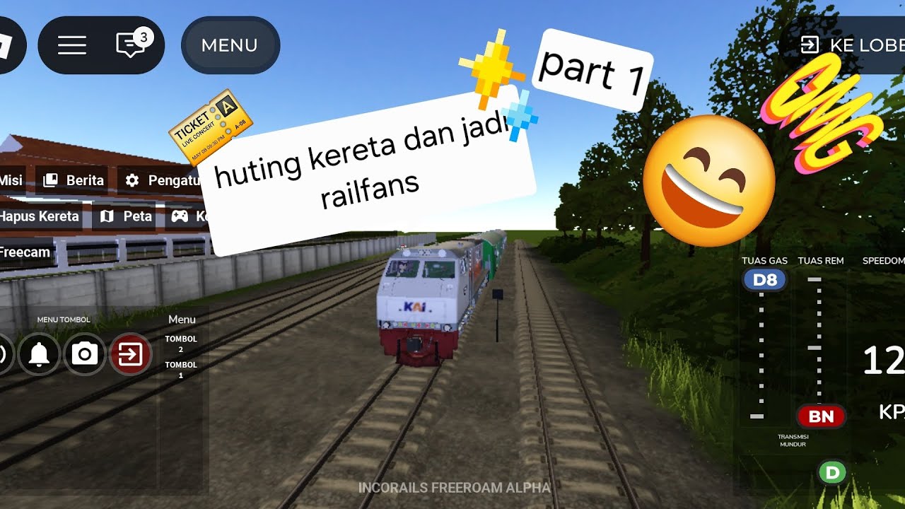 Huting kereta bagian 1 #keretaapi  #incorails #roblox 