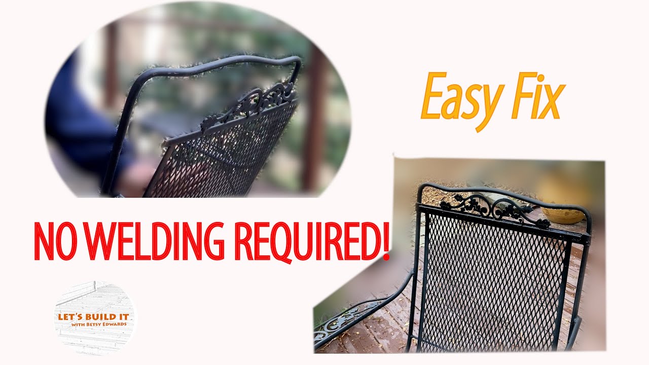 How to repair a wrought iron chair.  No welding required!