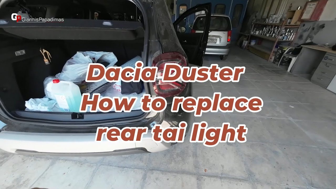 Dacia Duster  2017–2024   How to replace rear tai light