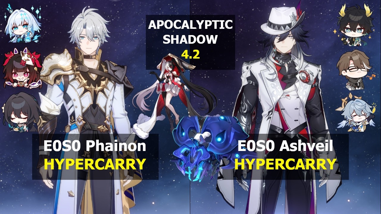 E0S0 Phainon Hypercarry x E0S0 Ashveil Hypercarry | 3 Star Clear | HSR Apocalyptic Shadow 4.2
