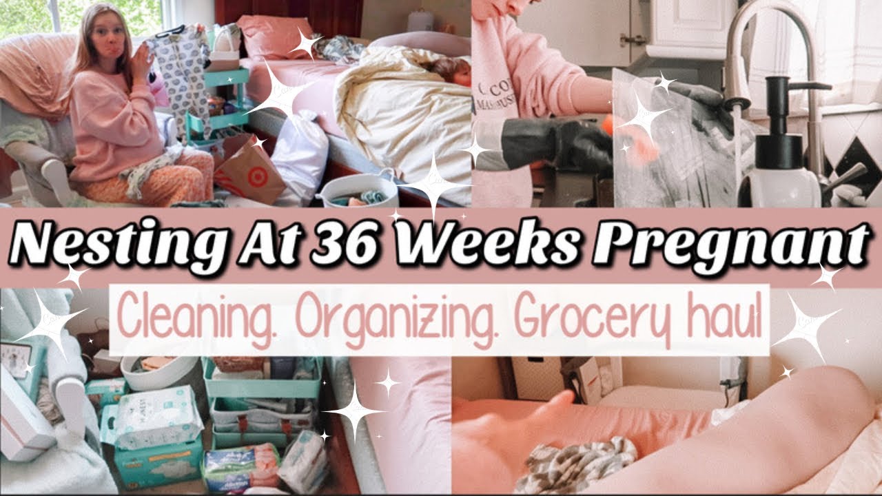 PREPPING MY HOUSE FOR A NEWBORN | CLEAN AND ORGANIZE WITH ME AT 36 WEEKS | EXTREME NESTING FOR BABY