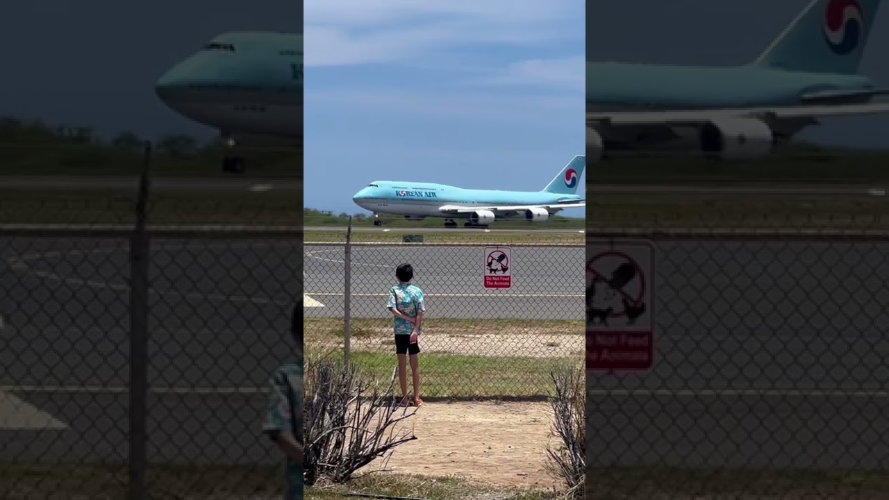 Korean air 747-8i takeoff!!
