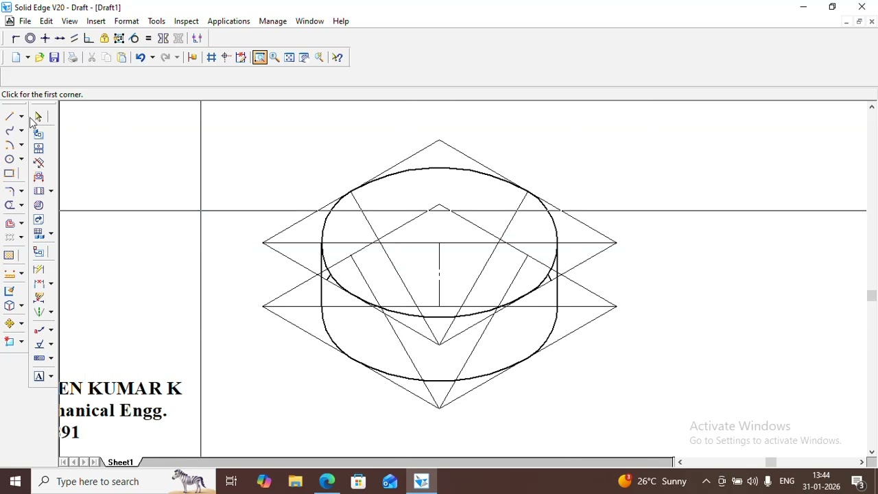 Creating Isometric Projections of Combined Solids_ Pentagonal Prism and Cylinder ✏️