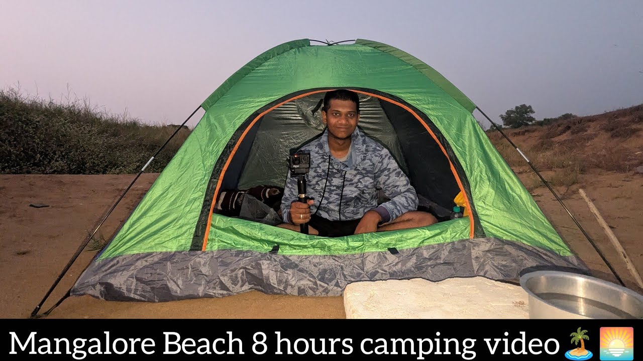 Mangalore Beach 8 hours camping video #mangalore#beach 
