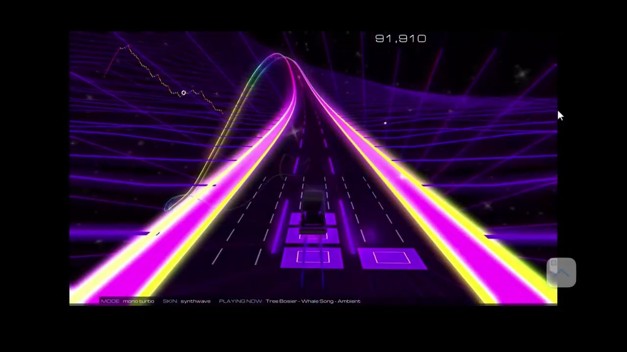 Audiosurf 2 Ep. 3688: Tree Bosier - Whale Song. 143K score. Mono Turbo.