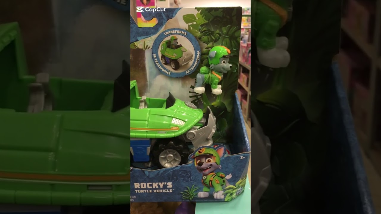 SATISFYING UNBOXING ASMR PAW PATROL Jungle Pups Rocky&rsquo;s Turtle Vehicle TOYS