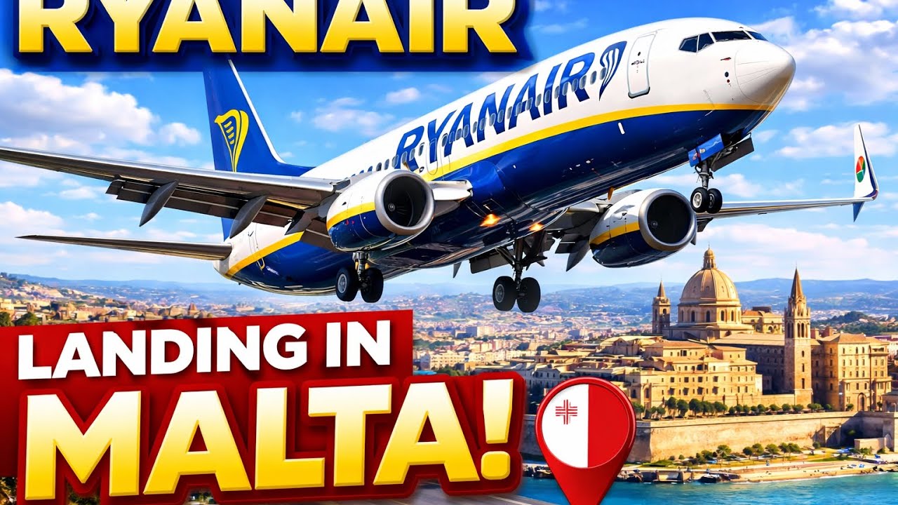 Beautiful landing into Malta during storm - Ryanair shot on IPhone 15 Pro Max