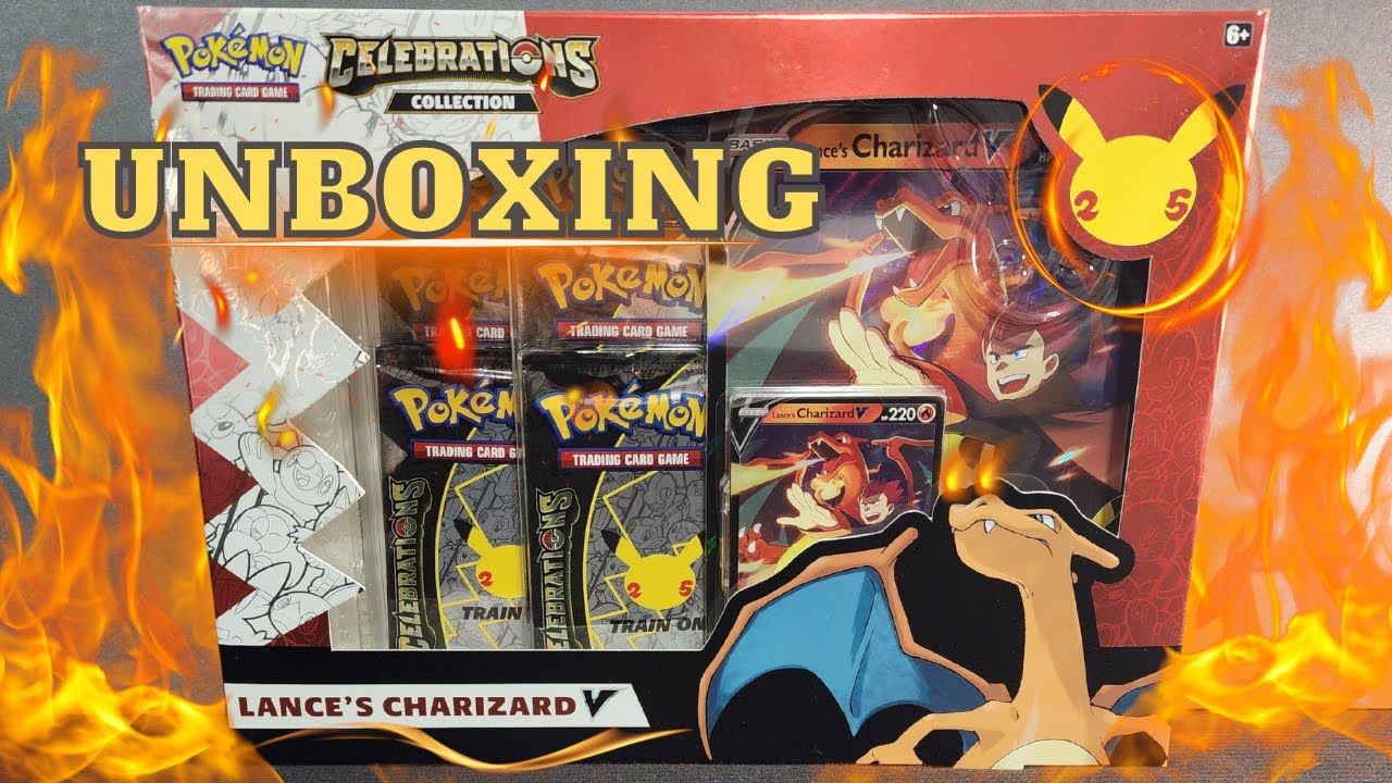 Распаковываем коллекцию «Pokemon Lance's Charizard V Celebrations»! | ККИ и карточная игра Pokémon