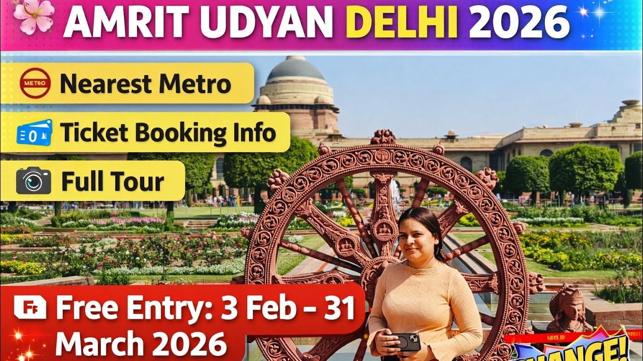Amrit udyan Rashtrapati bhavan 2026 full tour |ticket| mugal garden|#rashtrapatibhawan #amritudyan 