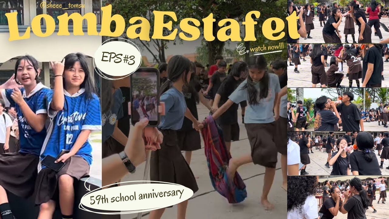 day 3 // hut spekat ke-59 lomba estafet gelas n estafet sarung (no cut no edit)