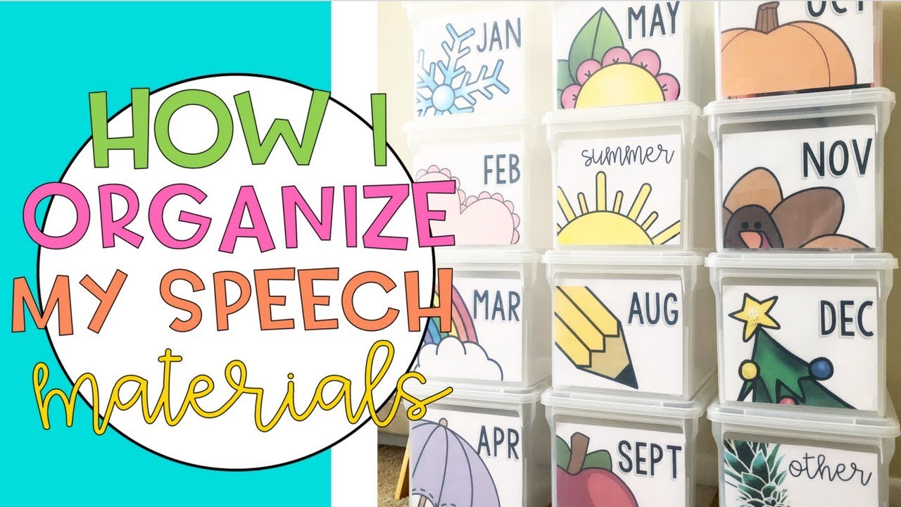 How I Organize My Speech Therapy Materials
