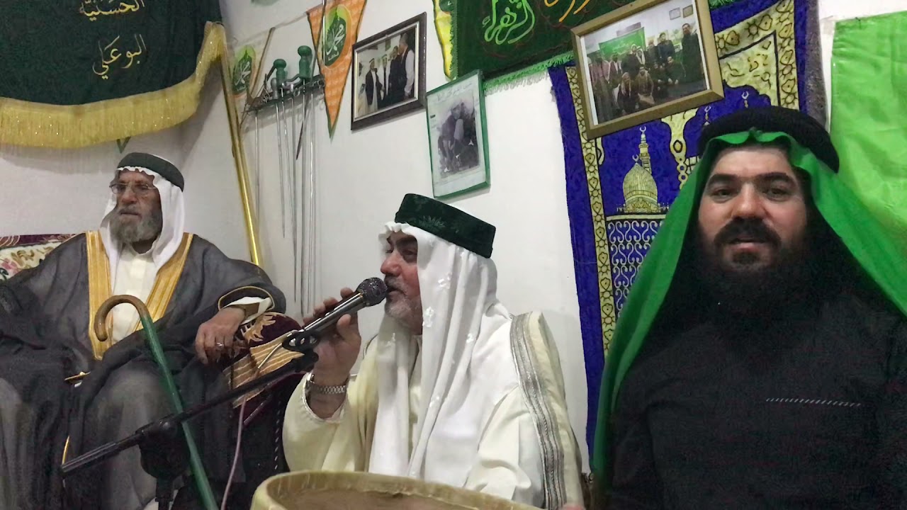 السيد تركي الحيالي + محمد البرزنجي في تكية السيد احمد السيد صبري النعيمي / قرية البوسيف 2021/7/1