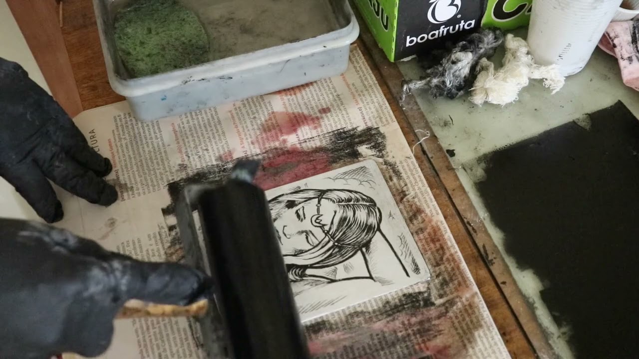 Algrafia: Litografia em alumínio.