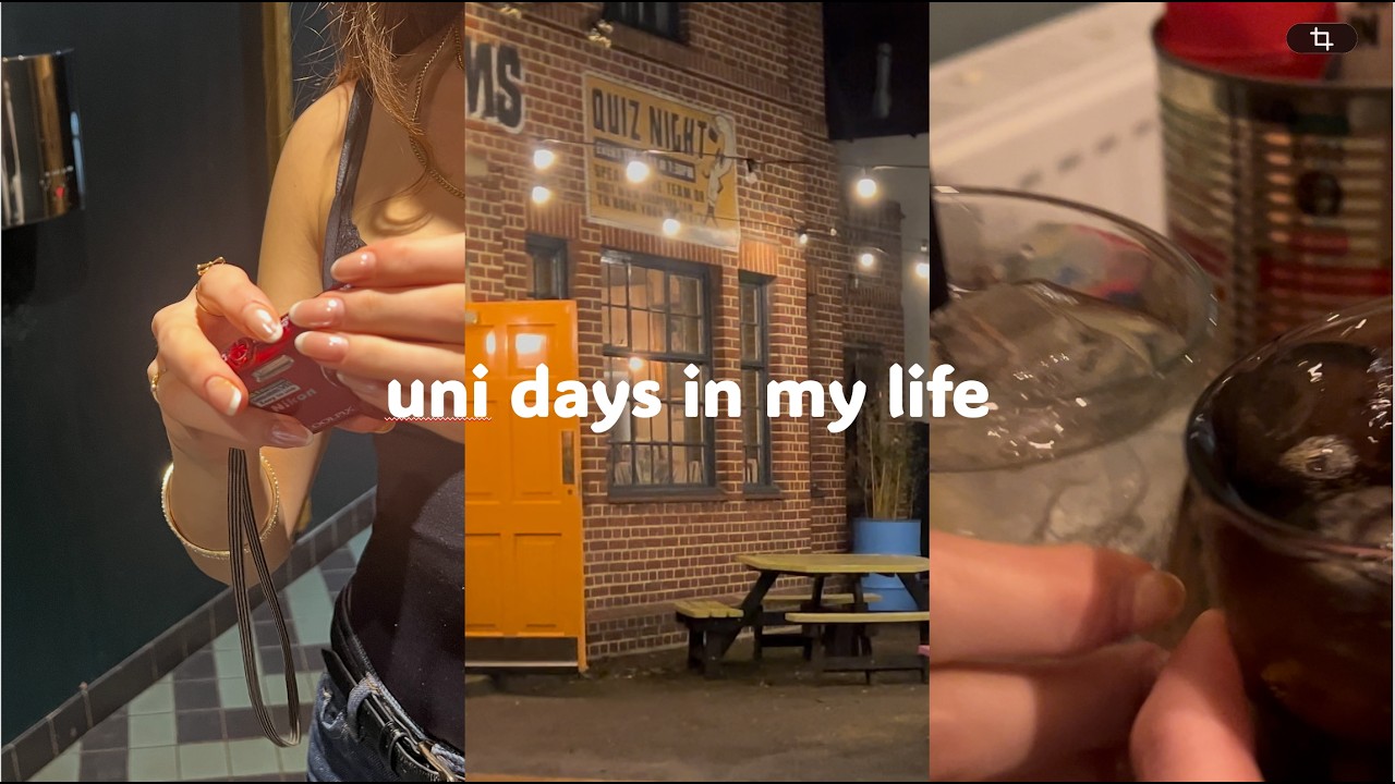 uni vlog 🍷✨ movie night, painting, journalling, studying, pub with friends