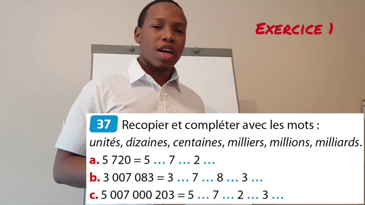 6ème - Exercices _ Nombres entiers (Décomposer un nombre entier)