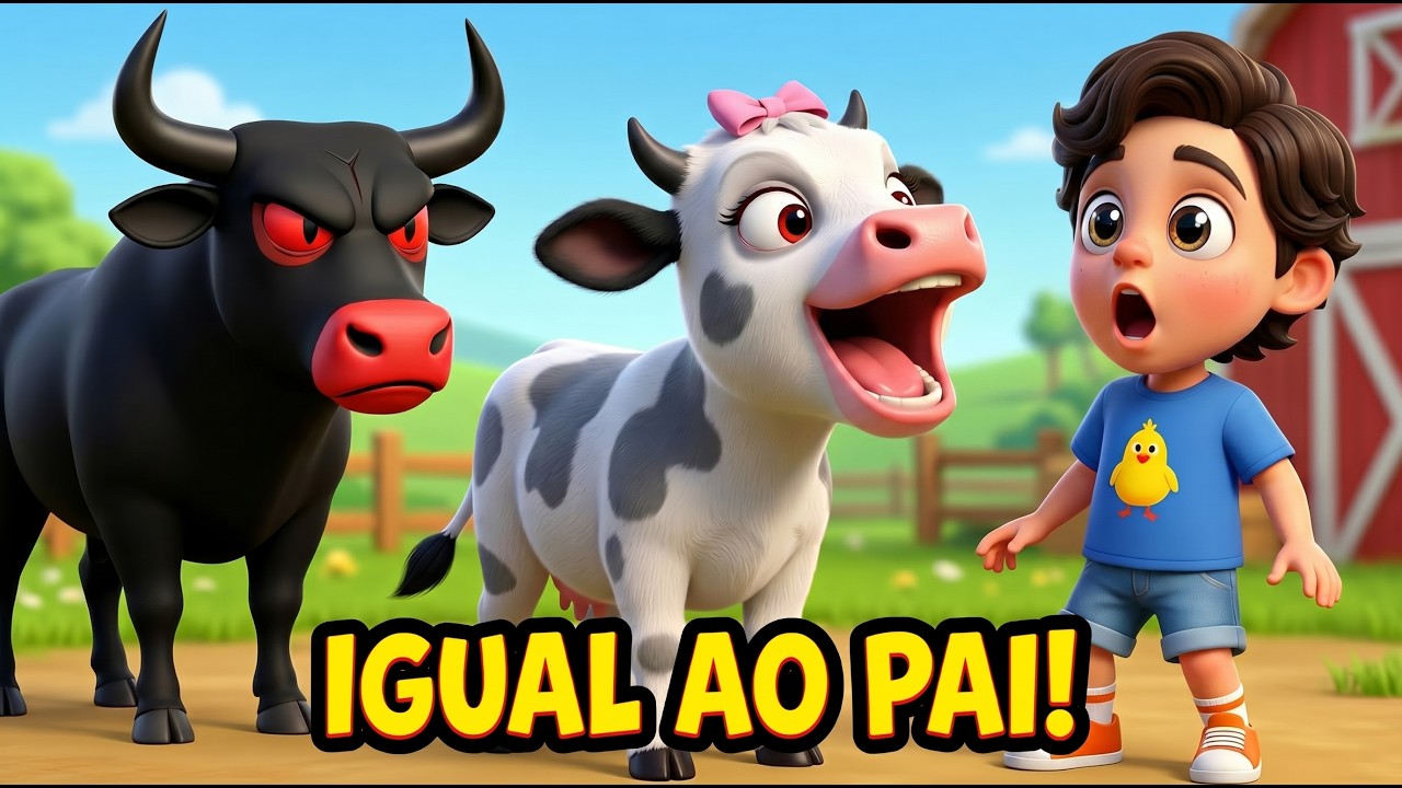 BOI DA CARA PRETA &ndash; A FILHA &Eacute; IGUAL AO PAI! 😱🐄 | S&oacute; Alegria Kids