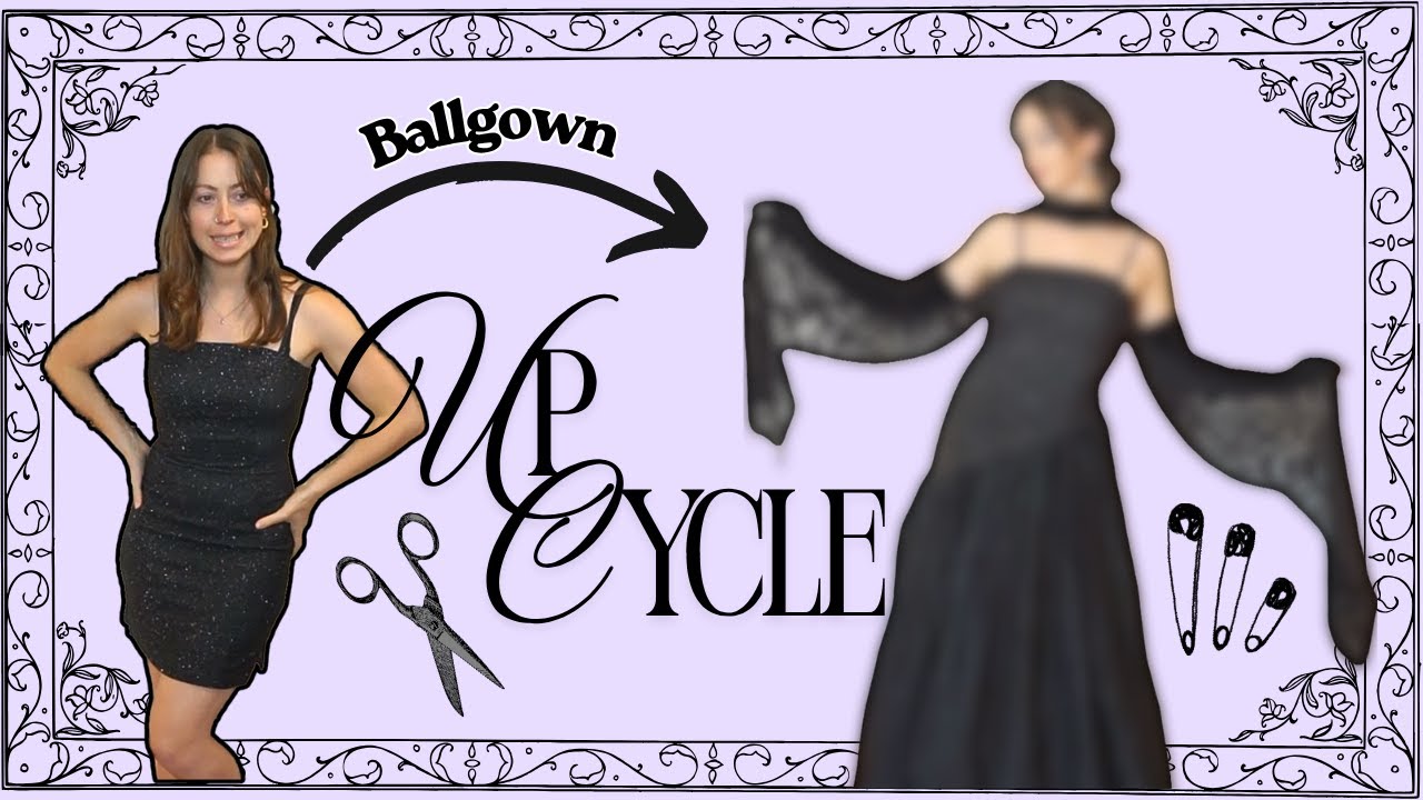 Easy ballgown up-cycle ~ Turning a 'little black dress' into a black-tie gown in ONE DAY (sort of)