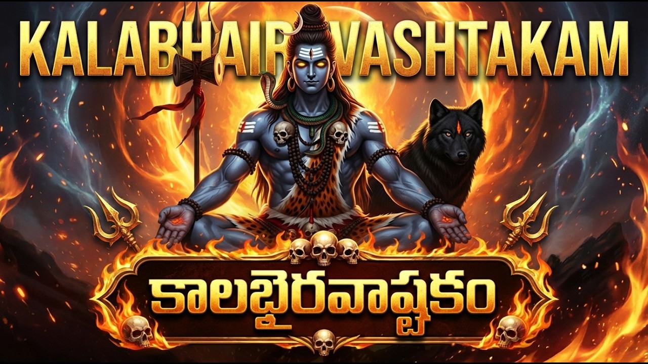 కాలభైరవాష్టకం | KALABHAIRAVA ASHTAKAM With Telugu Lyrics | Lord Shiva Powerful Songs In Telugu