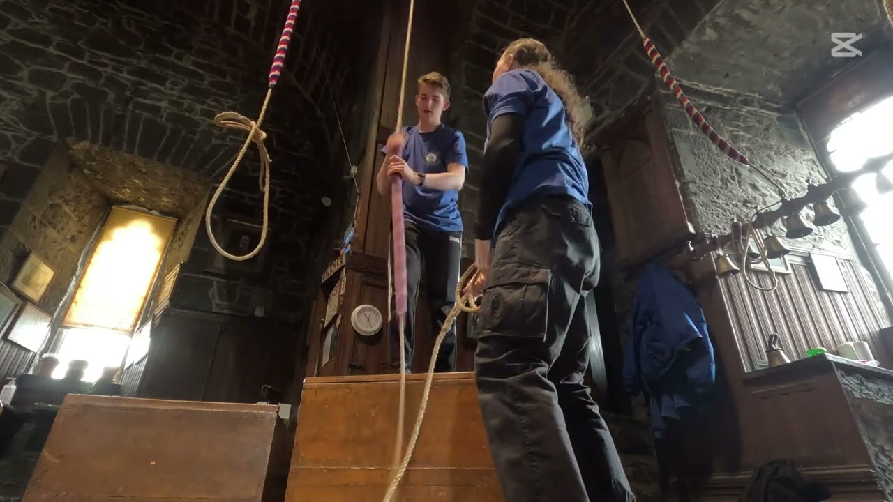 St Patrick's Cathedral Dublin. Ringing up the tenor and flipping the clapper
