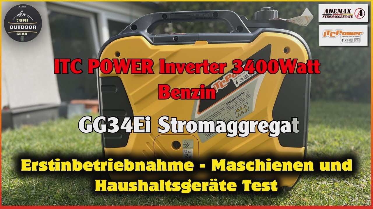ITC Power GG34EI Inverter Stromerzeuger Test - Ademax #stromerzeuger #camping #vanlife #camping