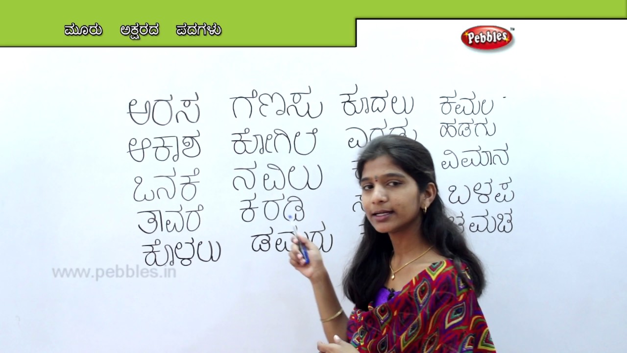 Learn Three Letter Words in Kannada | Preschool Learning videos | kids learning videos