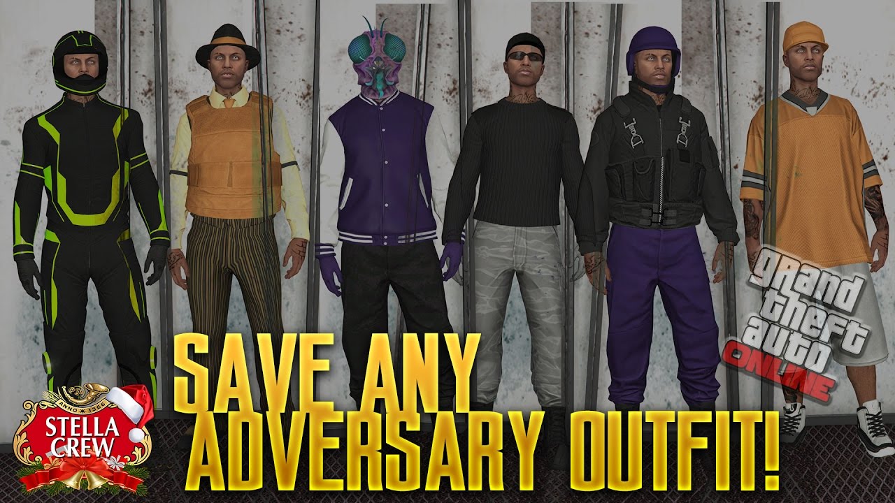 GTA 5 Online - How to Save ANY ADVERSARY Mode Outfits! By Stella Crew.
