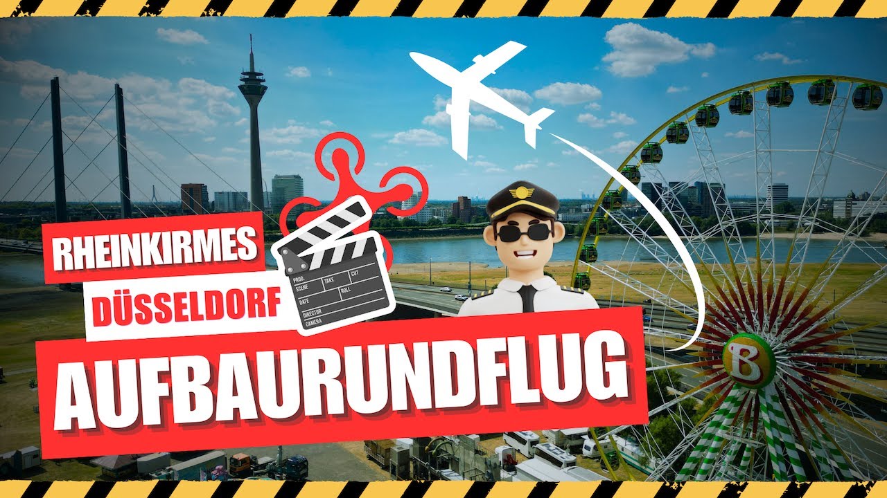 🛠️🚧 ✈️ AufbauRUNDFLUG: Rheinkirmes Düsseldorf 2025 von oben 🤩 Diese Perspektive ist mal anders 😲