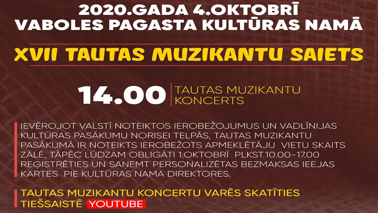 XVII Tautas muzikantu saiets Vabolē