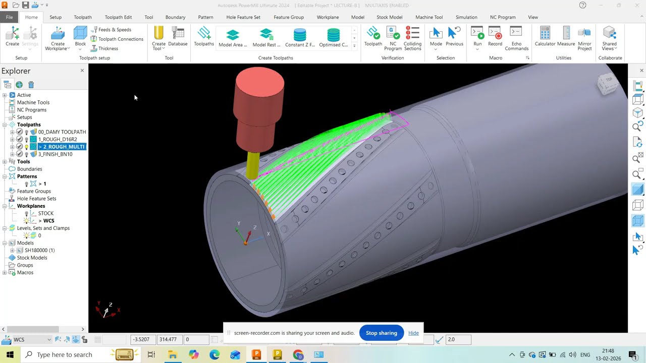 4 AXIS Roughing and Finishing In PowerMill