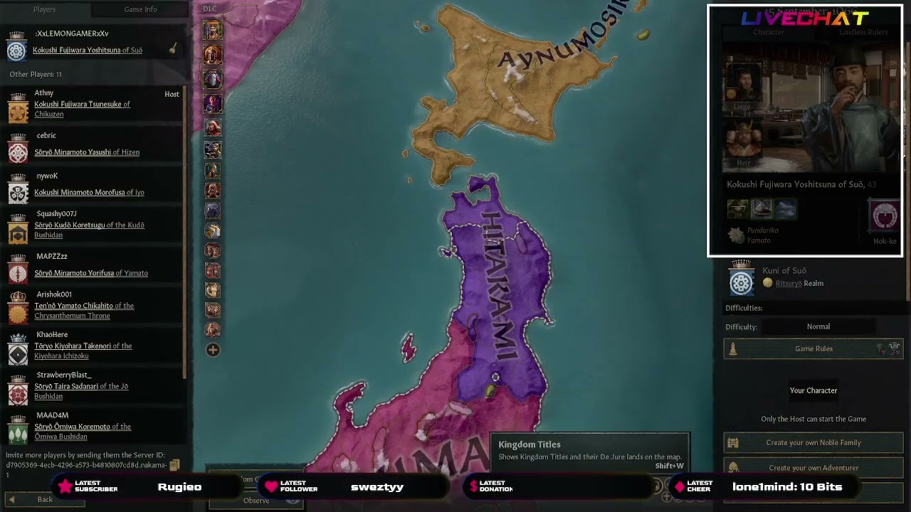 15 Players Simulate Japan! (CK3 event)