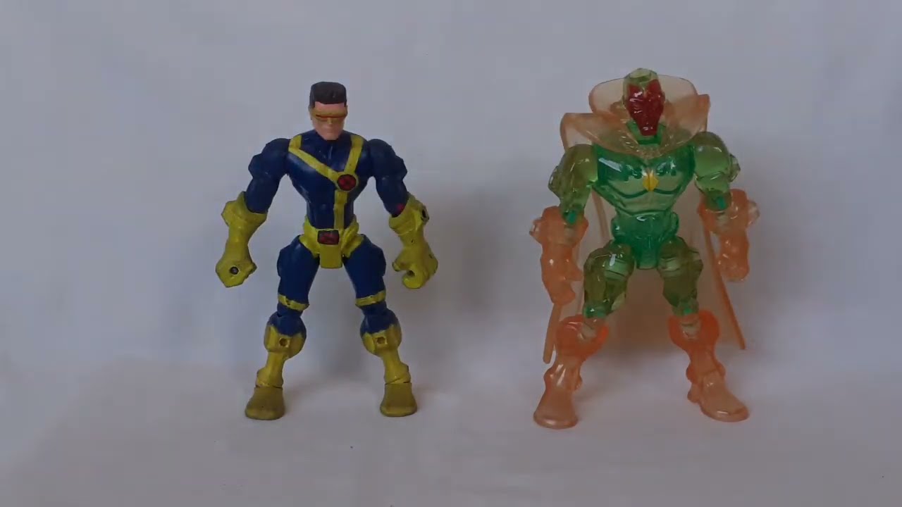 Vision and Cyclops mix and match: Marvel Super-Hero Mashers by Hasbro.